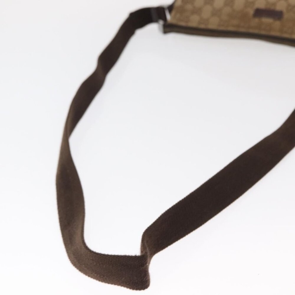 Authentic GUCCI GG Canvas Shoulder Bag Beige Silver 114273 - Picture 15 of 16